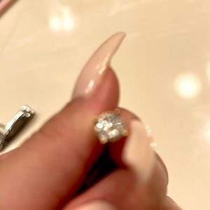 14 k Gold  1 c.t.w diamond earrings